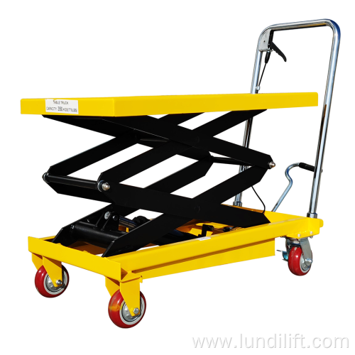 Small hand push hydraulic lifting platform